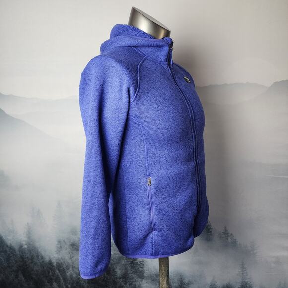 L.L.Bean Kid's Blue Hooded Sweater Fleece Full Zip Jacket | Kid's Large (14-16) - Picture 5 of 14